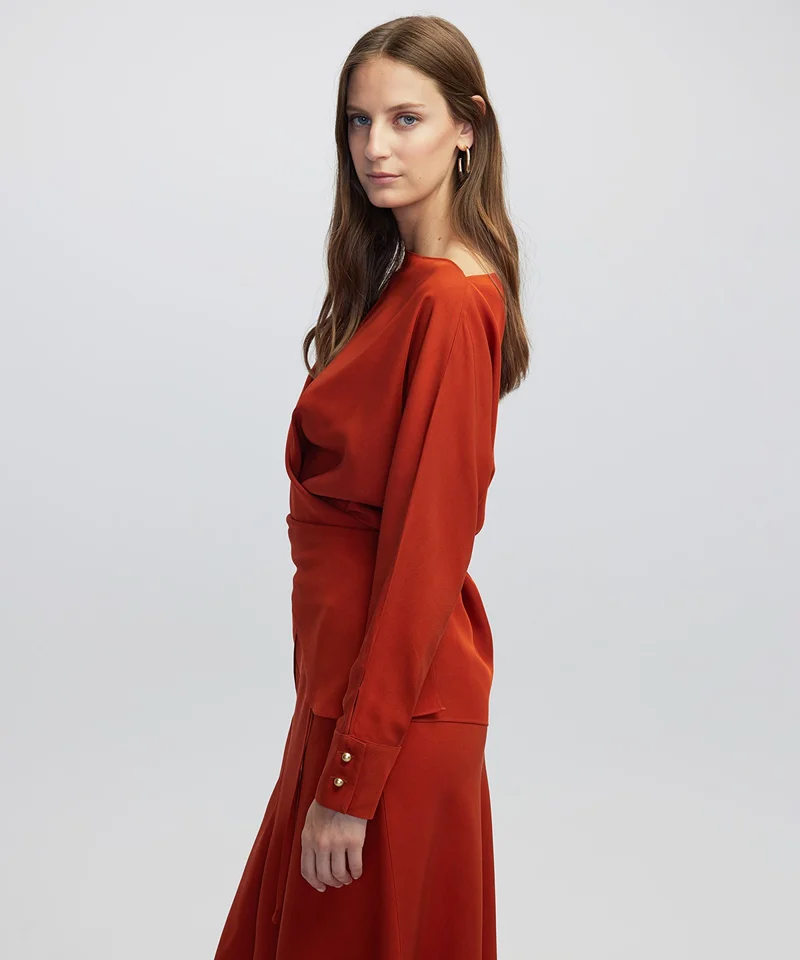 Ipekyol Relaxed Fit Basic Blouse with Tied Detail