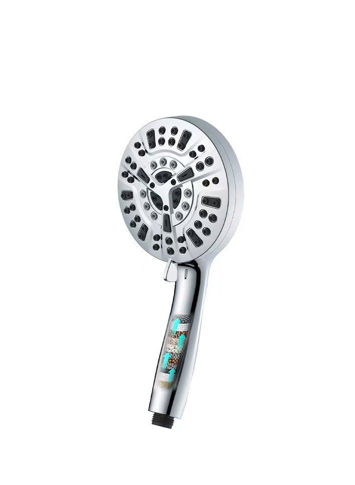 رأس دش محمول مزود بفلتر طلاء كهربائي مع 10 مستويات لضبط رذاذ الماء، رأس دش محمول للتدليك المائي وتنظيف أحواض الاستحمام والحمامات والزوايا والبلاط والحيوانات الأليفة. - Image 1