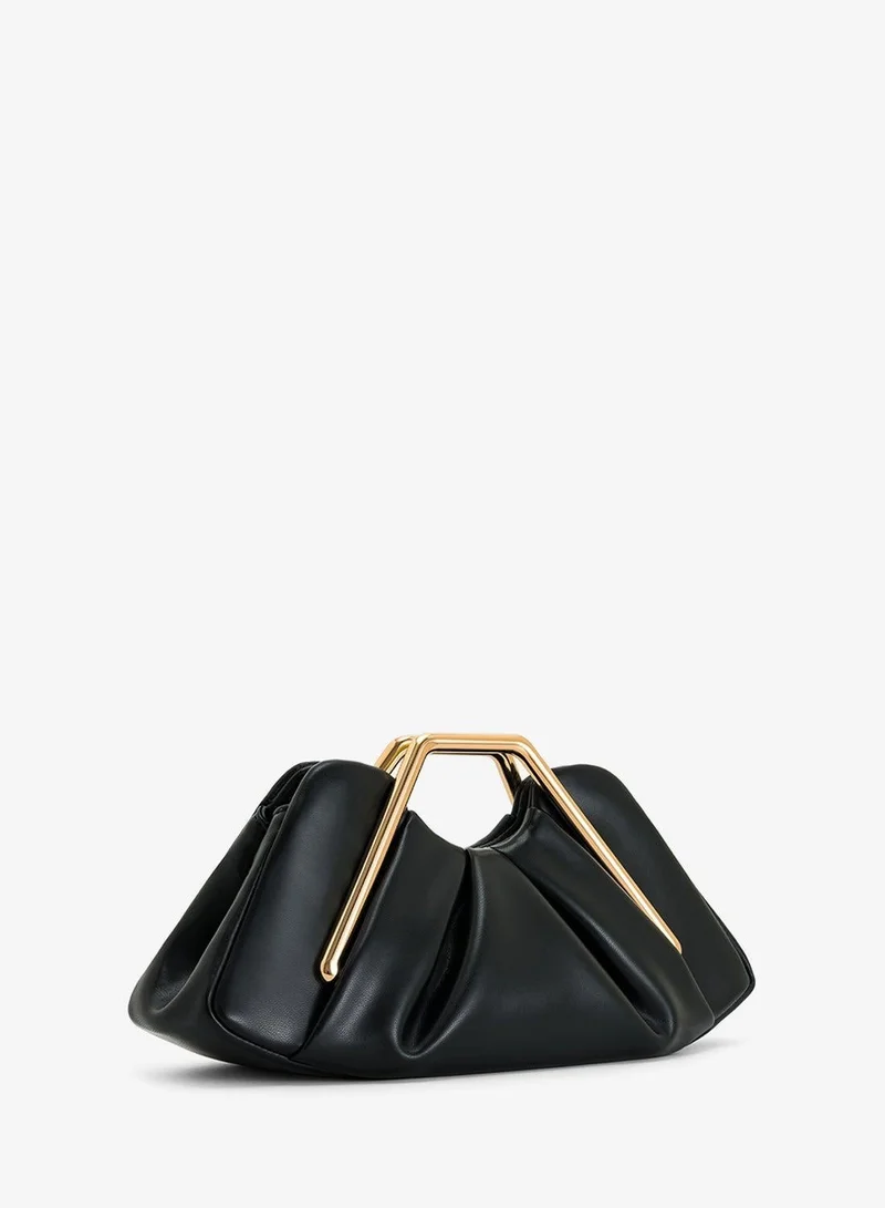 Jw Pei Black Lila Metal Frame Clutch for Women | Best Price UAE