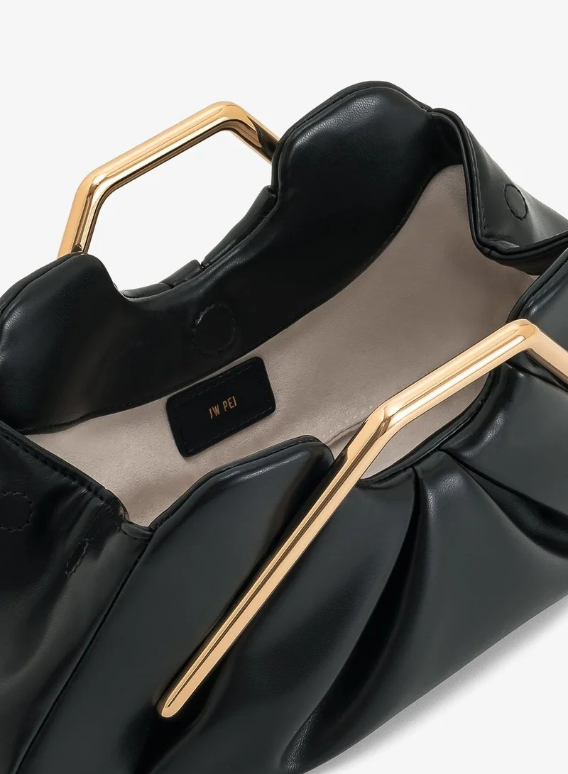 Jw Pei Black Lila Metal Frame Clutch for Women | Best Price UAE
