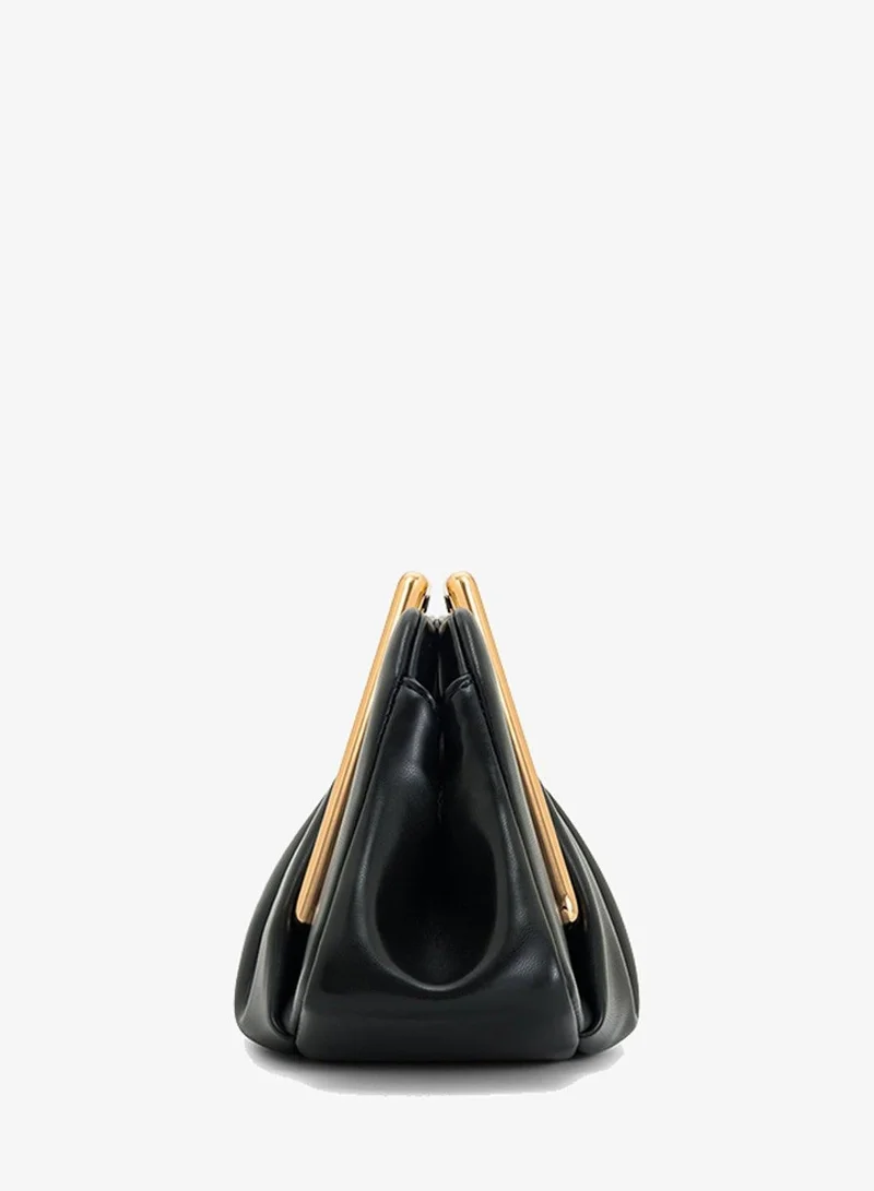 Jw Pei Black Lila Metal Frame Clutch for Women | Best Price UAE