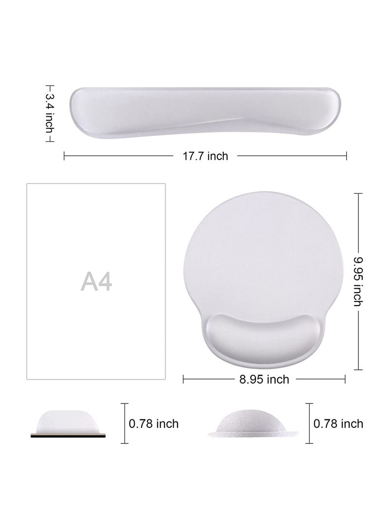2 Pieces Keyboard Wrist Rest Pad and Mouse Wrist Rest Support Mouse Pad Set - Image 2