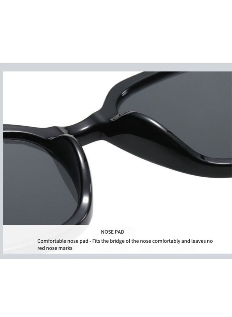General Retro round sunglasses for men and women fashion colored UV400 sunglasses two point rice nail gradient color sunglasses summer plain sunglasses  - Image 5