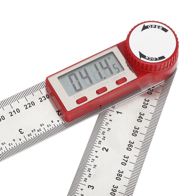 Digital Ruler Stainless Steel Electronic Ruler 360 Degree Measuring Tool for Angle Length Measurement0-300mm - Image 1