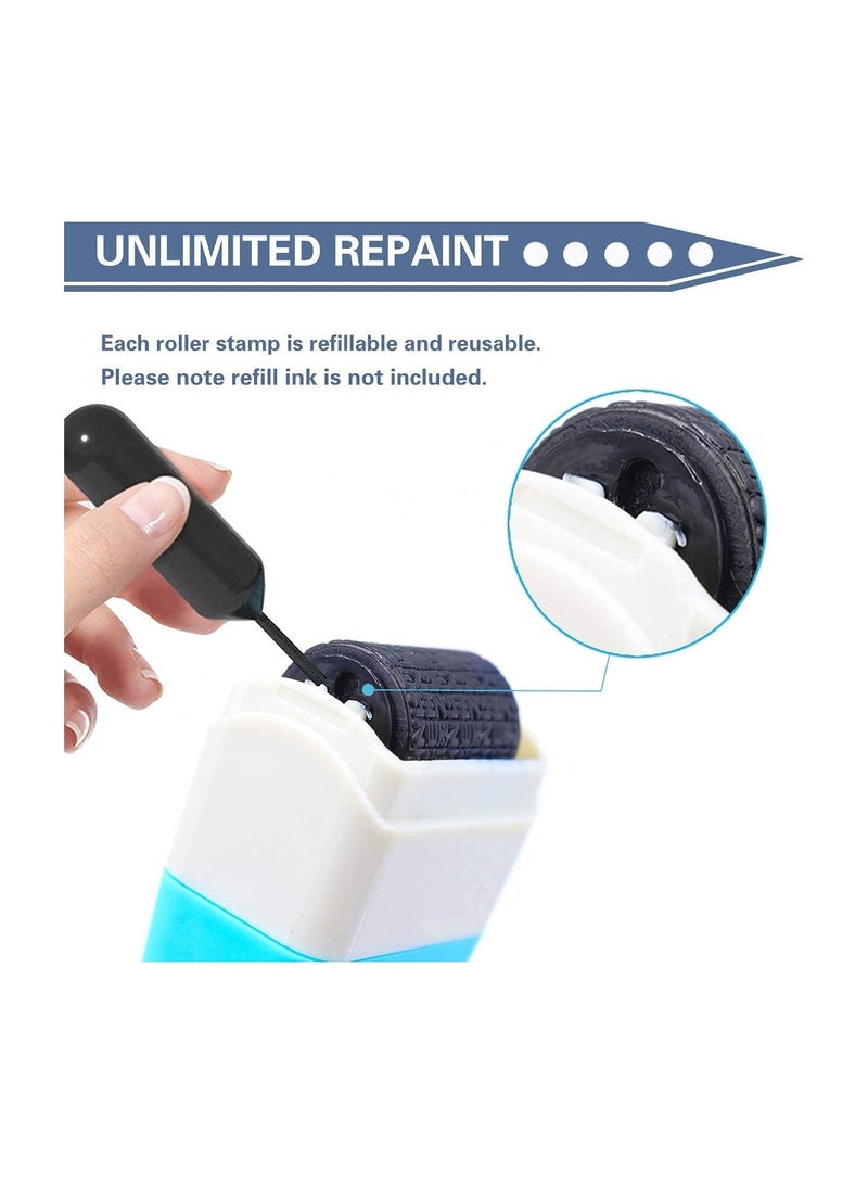 Privacy Protection Roller Stamps for ID Address Blockout 2 Pack Pink Blue Easy to Use for Identity Theft Prevention - Image 5