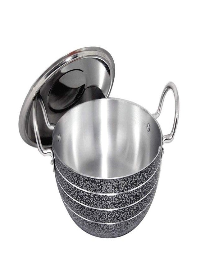 Bartan Star مقلاة بارتان ستار سوداء من الألمنيوم (قاعدة غير حثية) مع غطاء (3 لترات) - Image 1