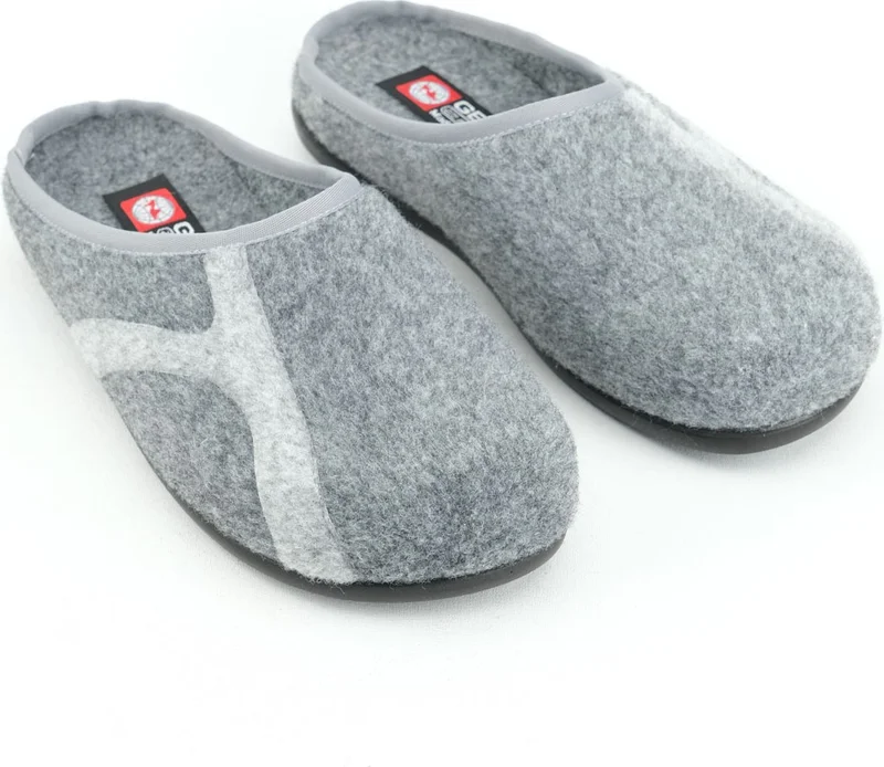 جيزر Winter Men's Pu Bottom Felt Home Garden Slippers with Removable Insoles