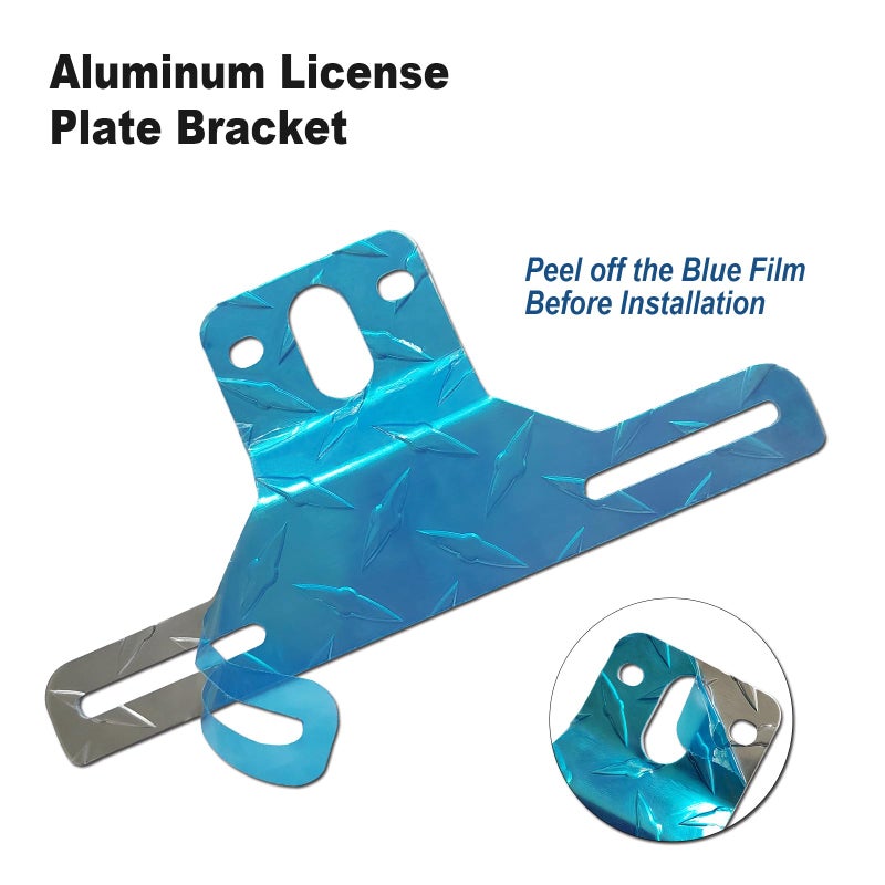 FBJTDQ Trailer License Plate Bracket Frame- Aluminum Heavy-Duty Bracket Holder for Trucks, Trailers, RVs, Boats, 1 Pack Universal License Plates with Mounting Screws, Caps - Image 3