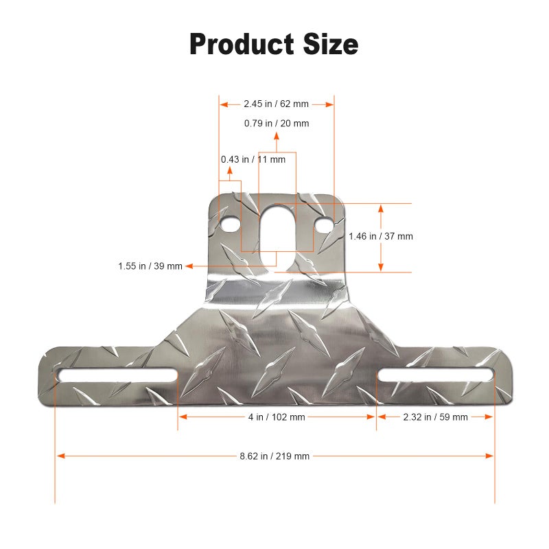 FBJTDQ Trailer License Plate Bracket Frame- Aluminum Heavy-Duty Bracket Holder for Trucks, Trailers, RVs, Boats, 1 Pack Universal License Plates with Mounting Screws, Caps - Image 5