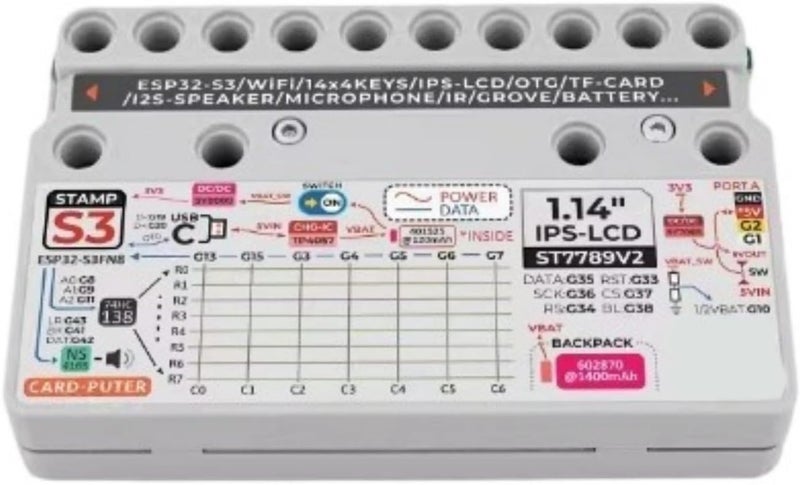Cardputer Portable Embedded Systems Development Board 56 Card Keyboards Microcontroller StampS3 Programming Tool - Image 4