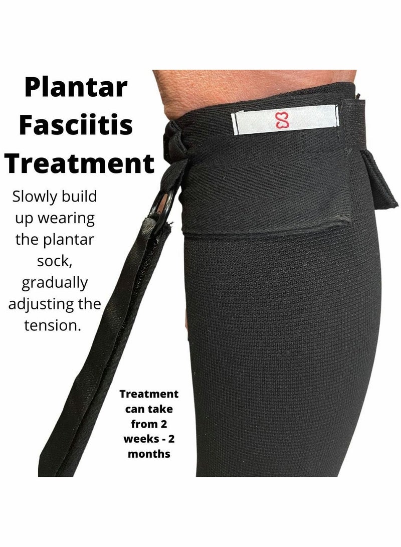 Barakah Plantar Fasciitis Night Sock Brace | Dorsal Splint Compression Socks for Achilles Tendonitis & Plantar Fasciitis Treatment | Provides a gentle stretch overnight | Lightweight | Black L XL - Image 4