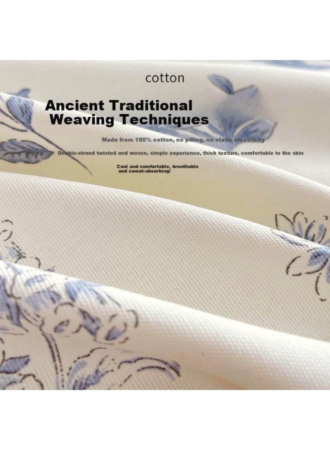 Muji Class A Natural Pure Cotton Thick Co Cloth Bed Sheet 245*250cm Breathable Air-conditioning Soft Mat For 1.8m Bed - Image 1