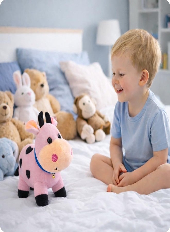 Aruvia Cute Cow Soft Toy Plush (27 cm) | Pink Stuffed Cow Animal Plush | Super Soft Cuddle Toy for Kids & Babies | Gift for Boys Girls | Nursery Bedroom Décor - Image 4