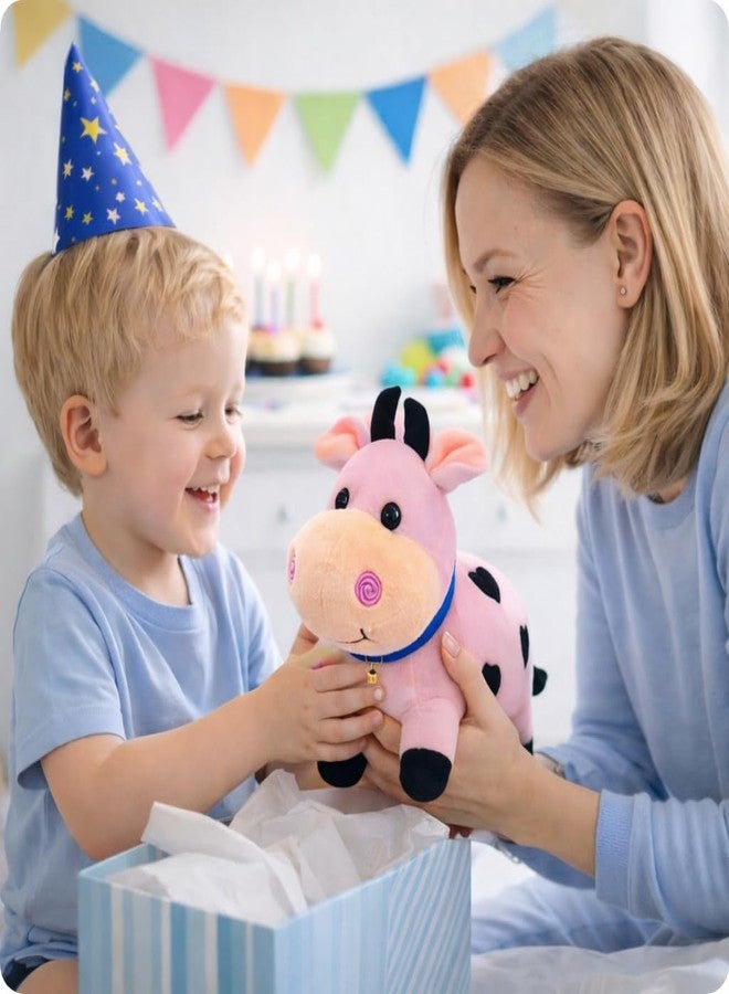 Aruvia Cute Cow Soft Toy Plush (27 cm) | Pink Stuffed Cow Animal Plush | Super Soft Cuddle Toy for Kids & Babies | Gift for Boys Girls | Nursery Bedroom Décor - Image 2