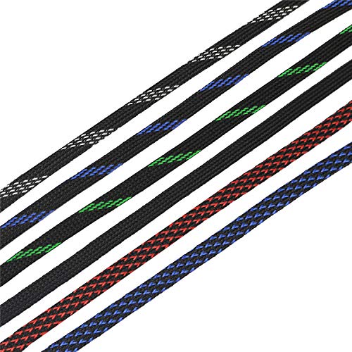 CBAZY 30ft PET Expandable Sleeving Wire Cable Sleeve (1/6", Red&Black) - Image 5