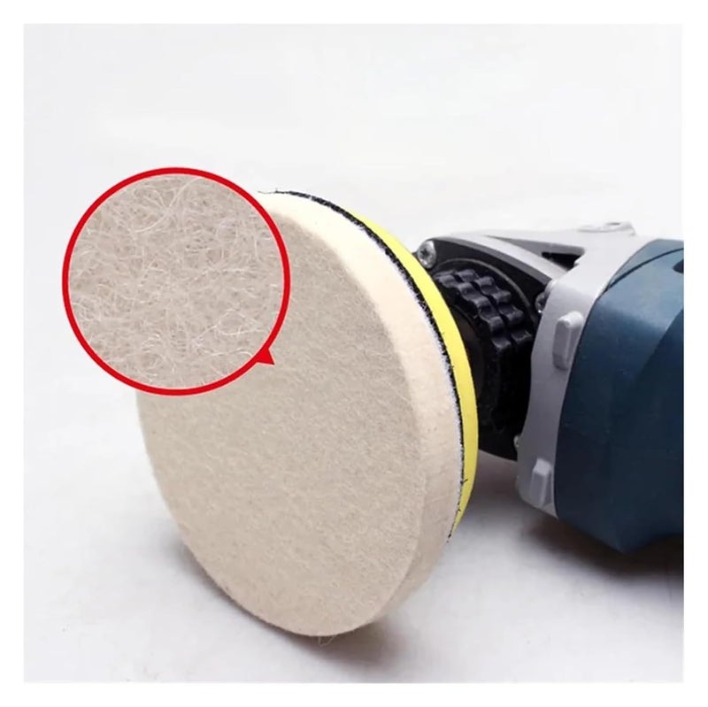 7 بوصة عجلة وسادة تلميع من الصوف اللباد لإصلاح الخدوش على الزجاج والفولاذ المقاوم للصدأ - Image 4