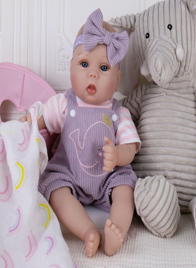 Milidool Lifelike Reborn Baby Dolls Girl-18 inch Realistic Newborn Baby Dolls, Soft Cloth Weighted Body with Feeding Toy, Gift for Kids Ages 3+ - Image 5