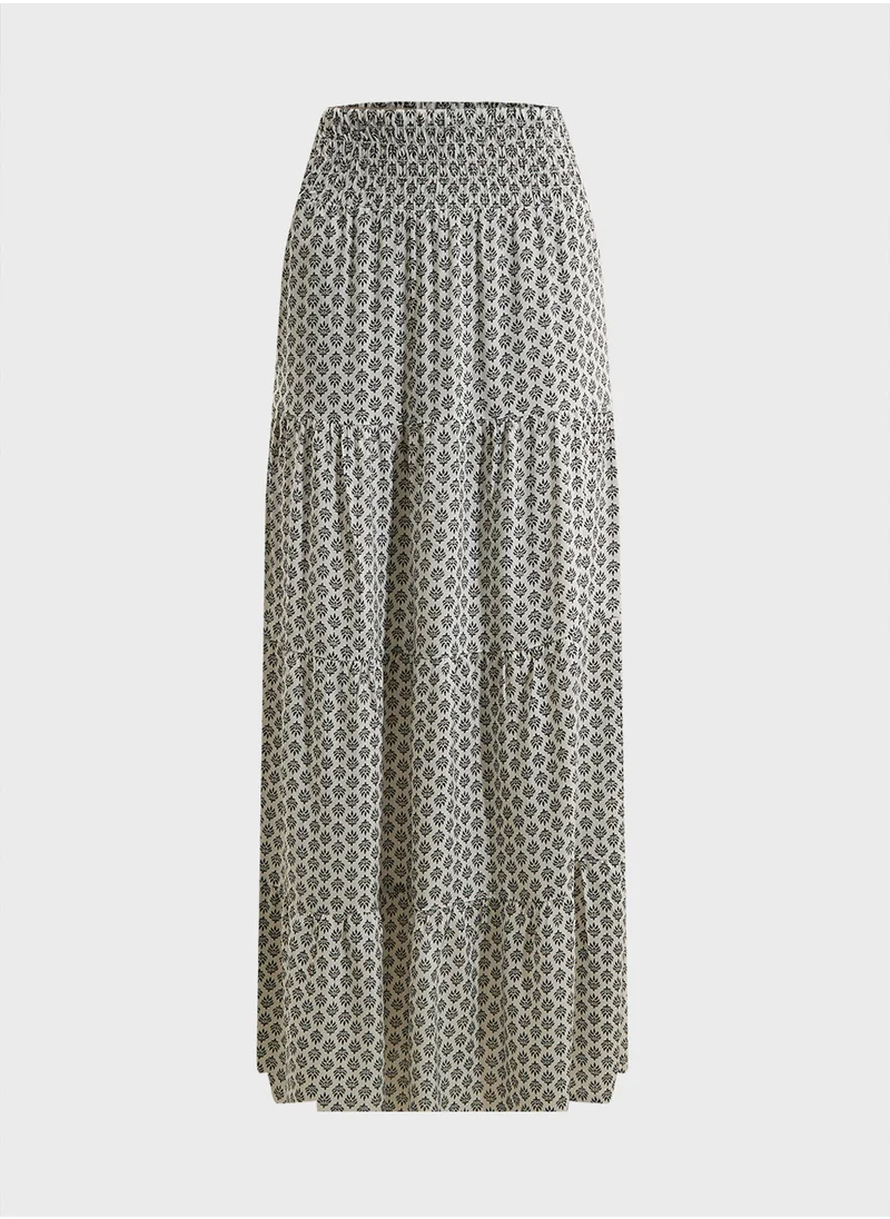 اتش اند ام Smocked Tiered Skirt