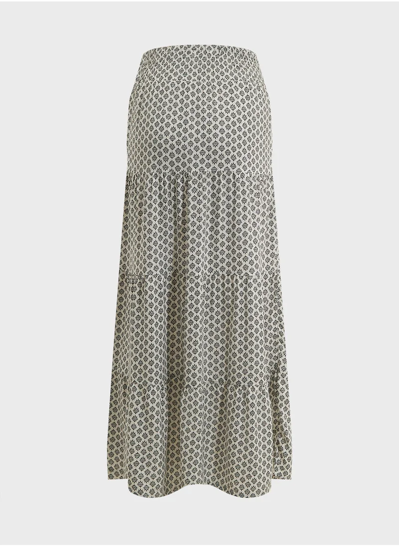 اتش اند ام Smocked Tiered Skirt