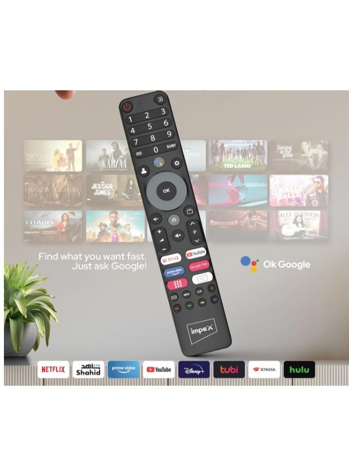 Universal Smart TV Voice Remote with App Shortcuts, Mouse Control, and Streaming Keys,compatible with Impex Smart TVs, including LCD and LED models. - Image 3