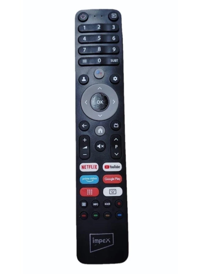 Universal Smart TV Voice Remote with App Shortcuts, Mouse Control, and Streaming Keys,compatible with Impex Smart TVs, including LCD and LED models. - Image 1