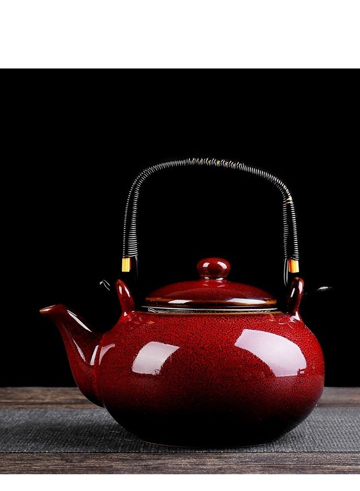 Large Kiln Transformation, Built Cup Tea Pot, Chinese Style Tea Set, Household Office Ceramic Single Pot, Lifting Beam Pot - Image 1
