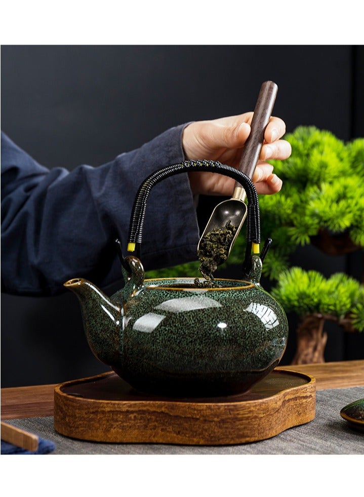 Large Kiln Transformation, Built Cup Tea Pot, Chinese Style Tea Set, Household Office Ceramic Single Pot, Lifting Beam Pot - Image 4