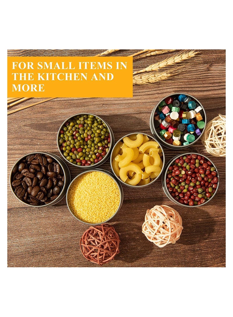 SYOSI Candle Tins, 5 Piece, Metal Candle Containers for Making Candles, Arts  Crafts, Dry Storage, Party Favors and More   Round Tin with Slip On Lids 70gPiece, 118ML, Silver - Image 5