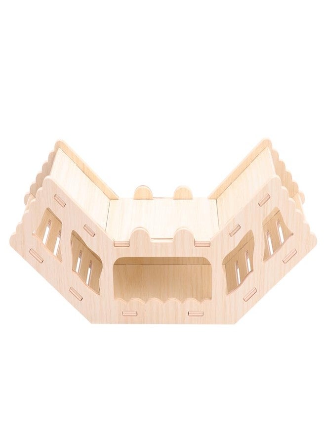 kcrygogo Wooden Hamster Tunnel Toy - Natural Chewable Hideout for Syrian, Dwarf Hamsters and Small Pets, Cage Decor and Play Accessory - Image 1