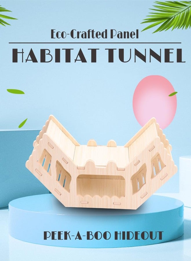 kcrygogo Wooden Hamster Tunnel Toy - Natural Chewable Hideout for Syrian, Dwarf Hamsters and Small Pets, Cage Decor and Play Accessory - Image 4