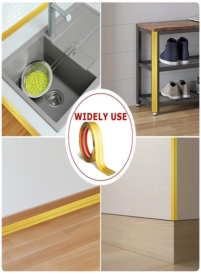 LSGCQ Flexible Wall Corner Protector, Peel and Stick Wall Corner Protector Edge Protector Self Adhesive Wall Strip Trim for Wall Edge Corner Ceiling (Gold, 2cm x 6m) - Image 5