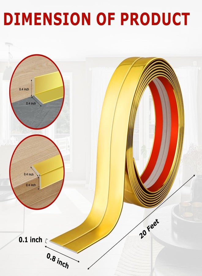 LSGCQ Flexible Wall Corner Protector, Peel and Stick Wall Corner Protector Edge Protector Self Adhesive Wall Strip Trim for Wall Edge Corner Ceiling (Gold, 2cm x 6m) - Image 4