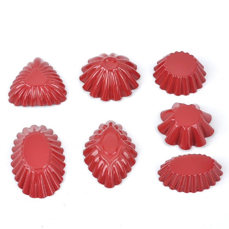 Ramkuwar 6 Packs Egg Tart Mold Mini Carbon Steel Cake Muffin Moulds Tins Pans NonStick Cupcake Cake Moulds Pudding Moulds Baking Cookie Moulds Kitchen Reusable Baking Tools_Diamond - Image 5