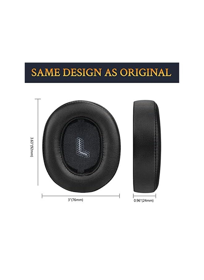 إيروريكس - وسائد أذن بديلة لسماعات الرأس اللاسلكية Jbl E55Bt E55 Bt فوق الأذن، وسائد أذن مع جلد بروتين أكثر نعومة وعزل الضوضاء وإسفنج الذاكرة باللون الأسود - Image 1