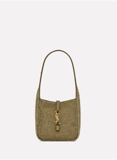 Yves Saint Laurent YSL underarm bag, Women's LE 5 À 7 BABY satin crystal-embellished soft handbag.  - Image 1