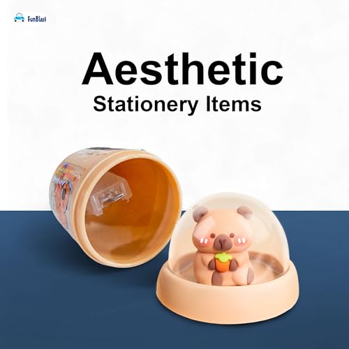 FunBlast Capybara Coffee Mug Pencil Sharpener for Kids – Set of 2 Pcs Sharpener for Kid, Stationery Items Aesthetic, Stylish Sharpener for Kid, Birthday Return Gifts for Kids (A) - Image 2