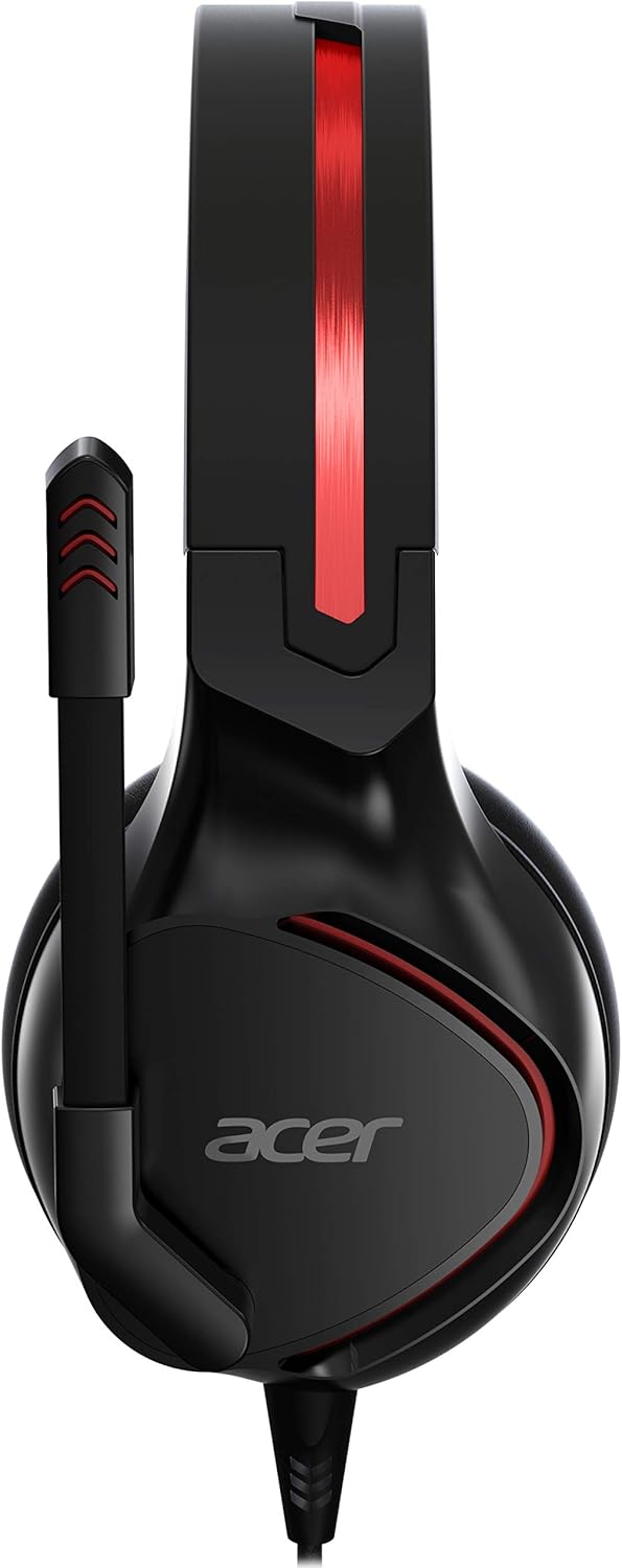Acer Acer Nitro Gaming Headset Adjustable Headband Omnidirectional Microphone 100 dB Sensitivity BlackRed - Image 5