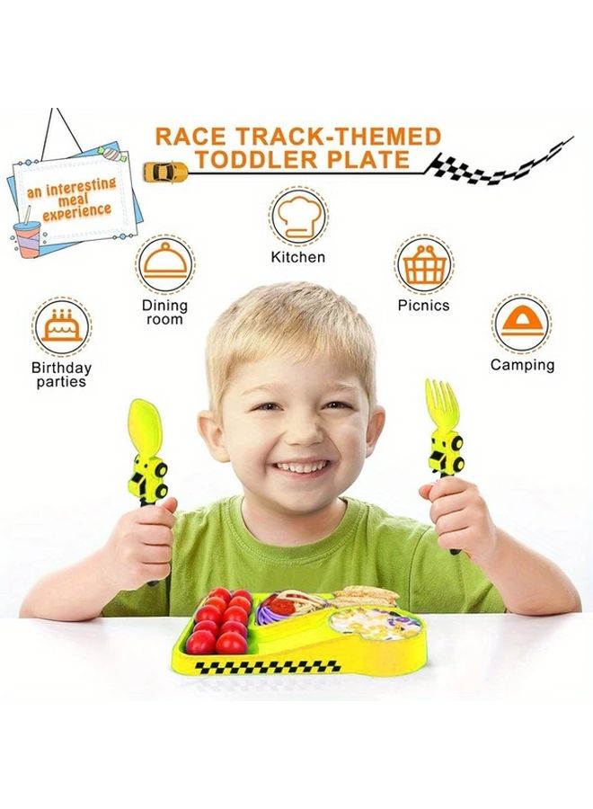 Blue Toddler Utensil Set with Removable Straw Baby Feeding Plates Gift - Image 5