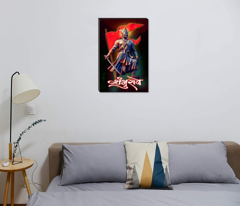 Masstone Chhatrapati Shivaji Maharaj Maratha Self Adhesive 6mm MDF Panel Painting Multicolor 12x18 Inch Pack of 1 - Image 3