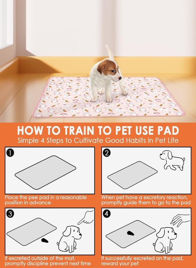 Bissap 2 Packs Guinea Pig Cage Liners, 18''X24'' Washable Guinea Pig Pee Pads Non Slip Reusable Fast and Super Absorbent Bedding for Small Animals Rabbit Hamster Chinchillas Rat - Pink - Image 5