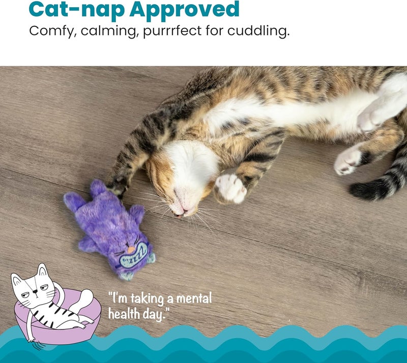 Catstages Petstages Purr Pillow Cat Toy For Nightime Play and Calm Comfort Featuring Soothing Noisemaker, Soft Plush Material - Image 2