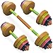 Hitish Kids Exercise Weight Set 2In1 Barbell and Dumbbell Workout Equipment Toddler Beginner Gym Toy for Pretend Play Lifting Exercise Fitness Adjustable Fill with Sand or Water - Image 3