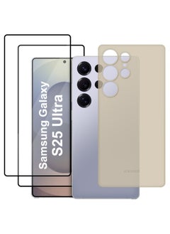 KZDOO 3Packs Case for Galaxy S25 Ultra Air Skin Case All Around Full Protection Ultra Slim 0.3mm Thickness 4g Feather Weight with Two 3D Screen Protector- Desert Titanium  - Image 1