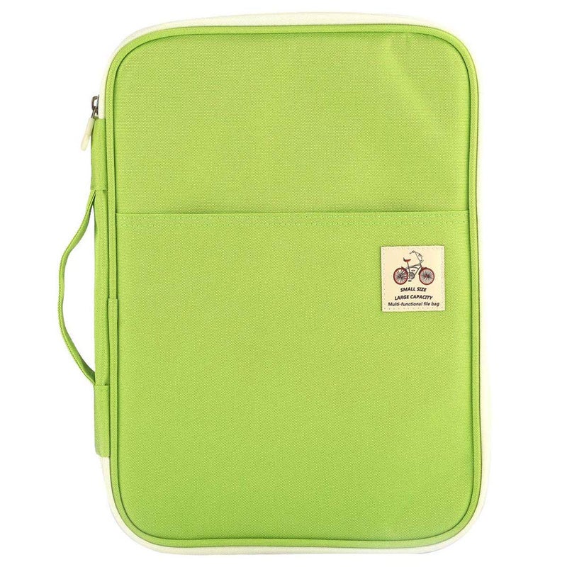Multi-Functional A4 Document Bags Travel Portfolio Organizer Waterproof Travel Pouch Notepad Carrying Cases File Holder Tablet Sleeve Storage Bag for Travel Office Business Meeting (Mulberry White) - Image 1