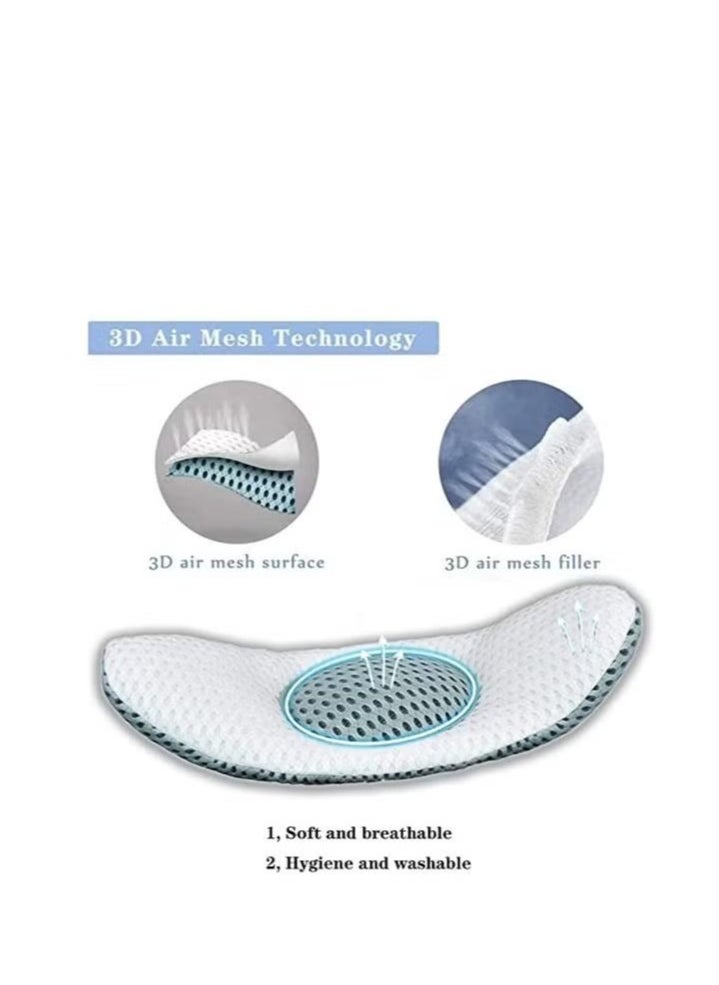 Lumbar Support Wedge Pillow Lower Back Pain Relief Sleep Bed Cushion Adjustable With 3D Air Mesh Technology Helpful In Before And After Pregnancy