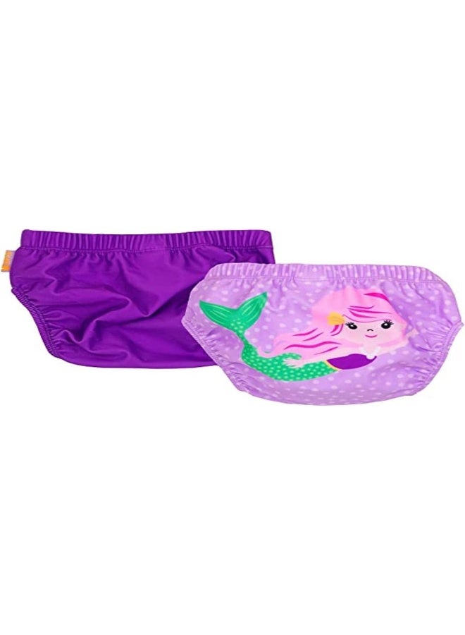 Zoocchini Knit Swim Diaper 2 Piece Set - Mermaid - 6-12M
