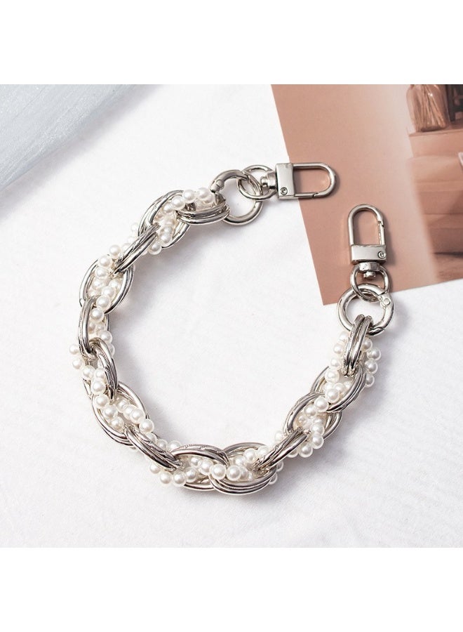 Kiffiyeh Styling Women's Phone Lanyard | Trendy Phone Chain Accessory | Handbag Pearl Decoration Rope & Hanging Chain - Image 5