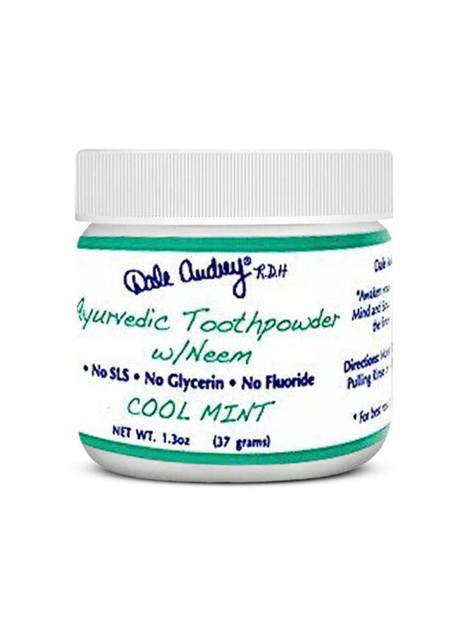 Dale Audrey - Ale Audrey Ayurvedic Remineralizing Toothpowder For Sensitive Teeth ; Refreshing Cool Mint Flavor Teeth Whitening And Fresh Breath ; Natural Tooth Powder For Gums And Bad Breath (1.3 Oz) - Image 1