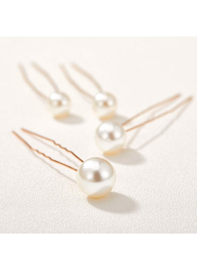 SWEETV 18Pcs Pearl Wedding Hair Pins Bridal Hair Pins Set Wedding Hair Accessories For Brides  - Image 5