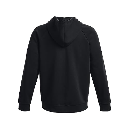 Under Armour Men's Rival Fleece Full Zip Hoodie, (001) Black / / White, Medium - Image 5